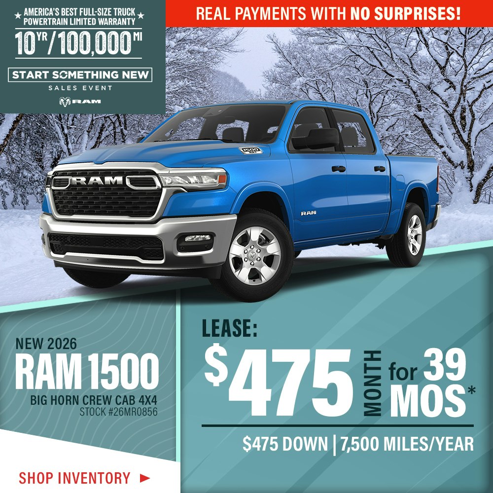 New 2026 Ram 1500 Big Horn Crew Cab 4X4