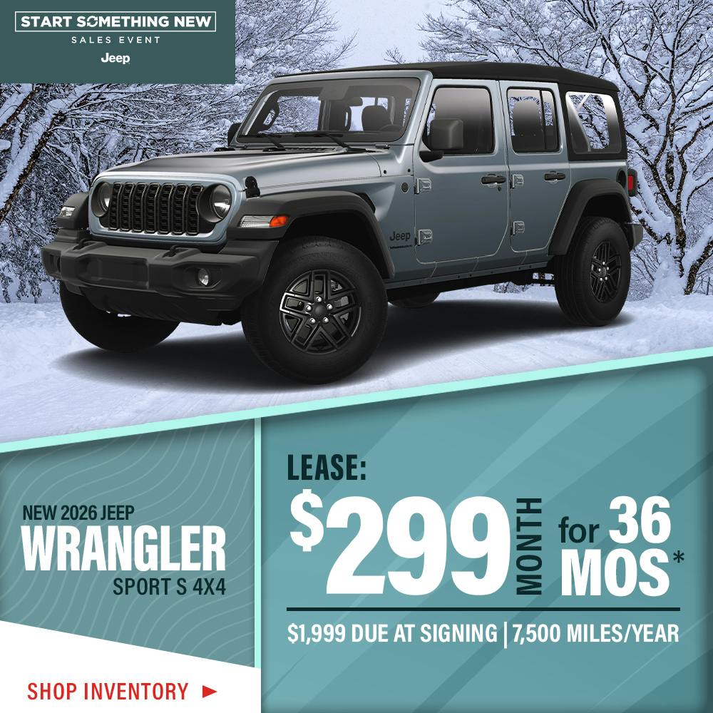 New 2026 Jeep Wrangler Sport S 4X4