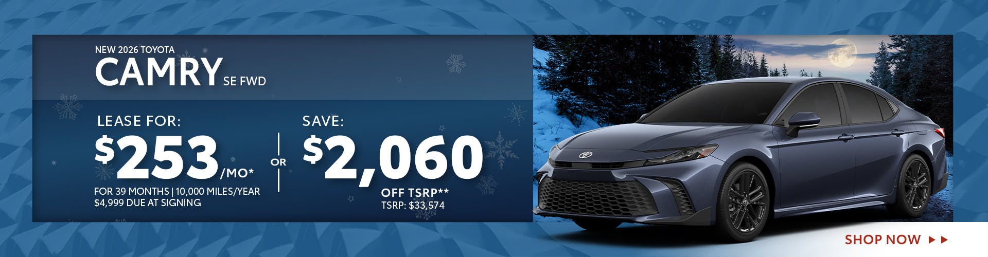 New 2026 Toyota Camry SE FWD