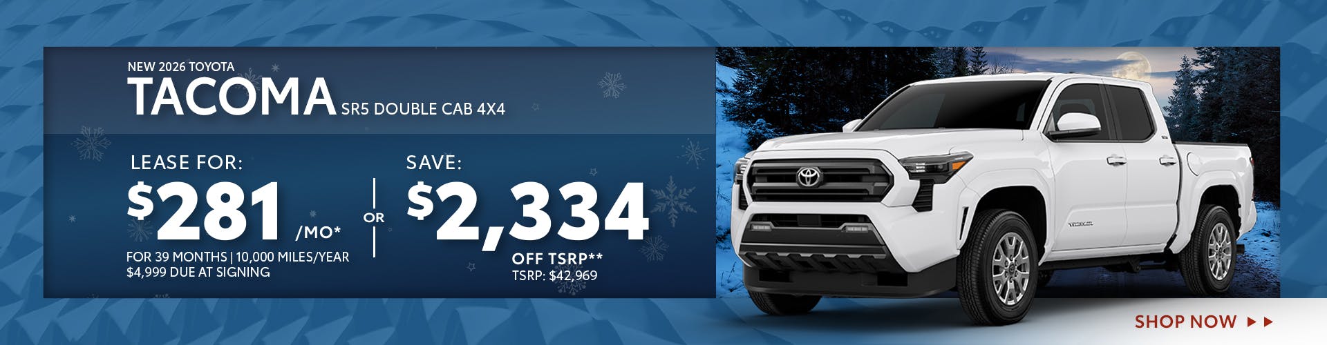 New 2026 Toyota Tacoma SR5 Double Cab 4X4