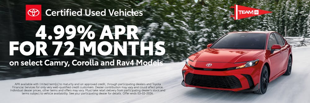 Certified Vehicle APR | Team Toyota of Princeton