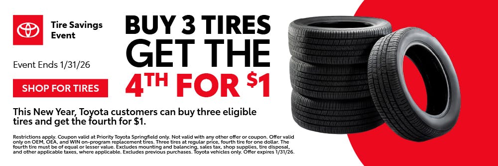 Buy 3 Tire Offer | Priority Toyota Springfield