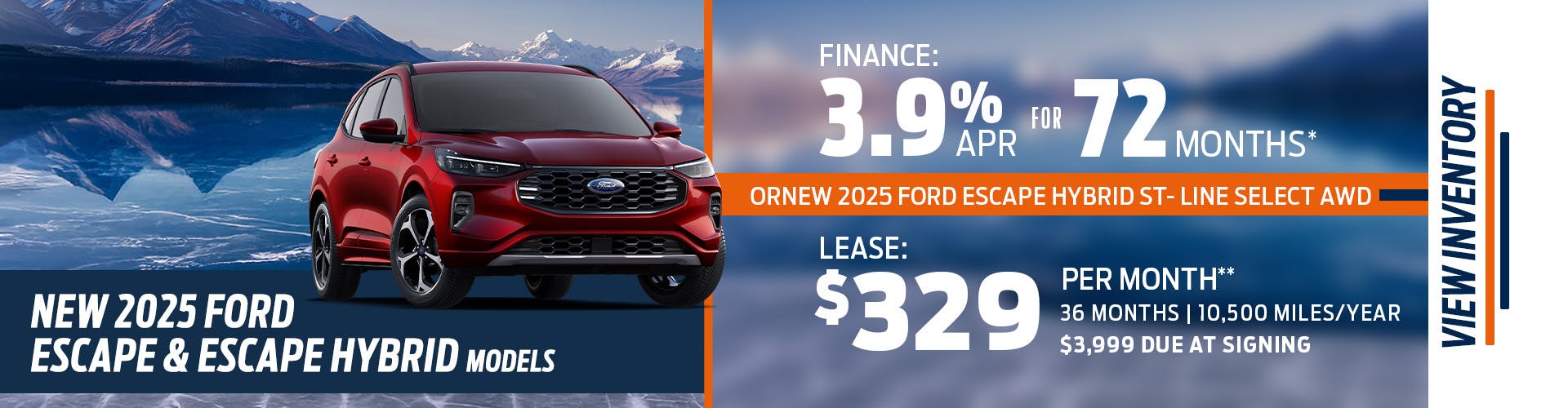 New 2025 Ford Escape and Escape Hybrid Models OR New 2025 Ford Escape Hybrid ST- Line Select AWD