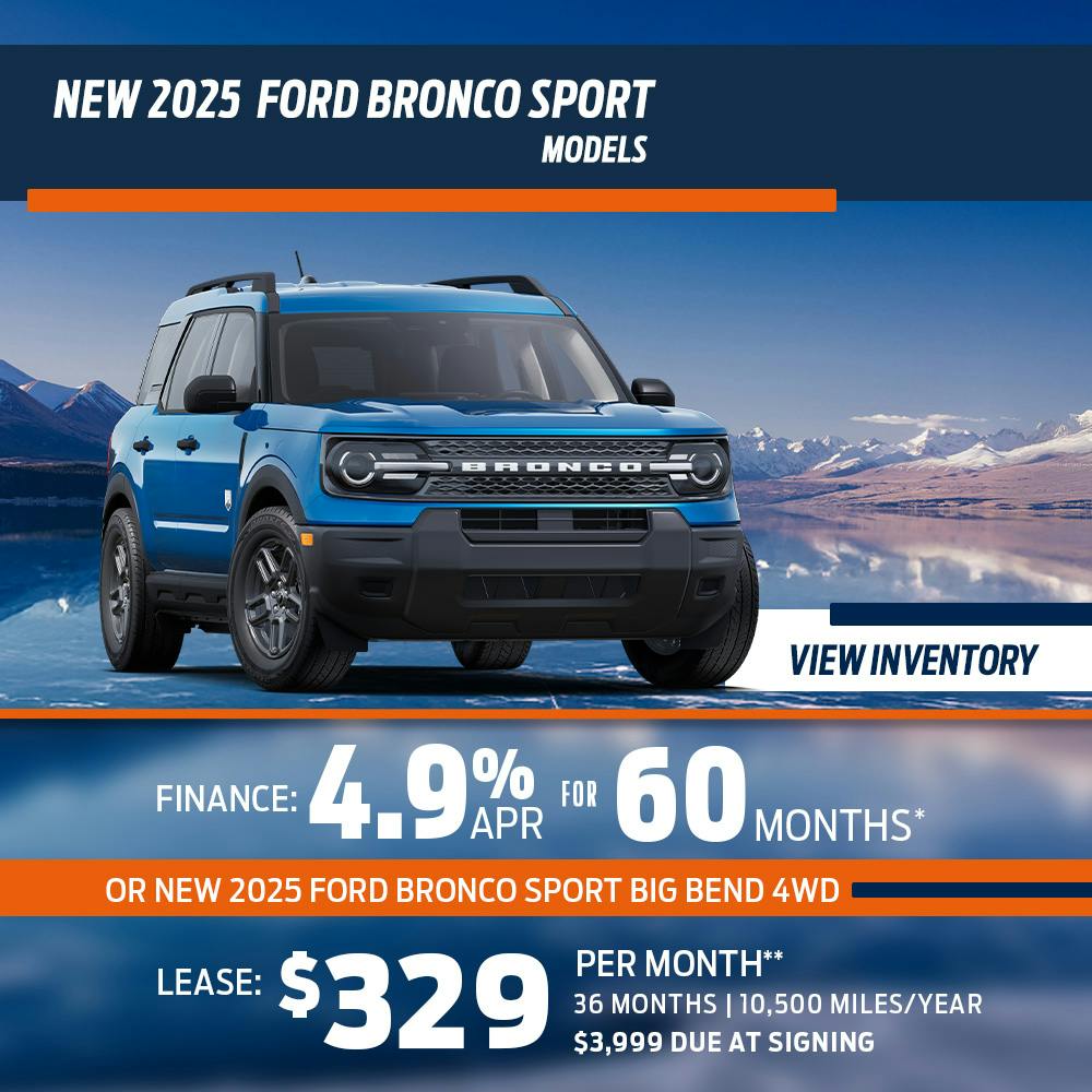 New 2025 Ford Bronco Sport Models OR New 2025 Ford Bronco Sport Big Bend 4WD