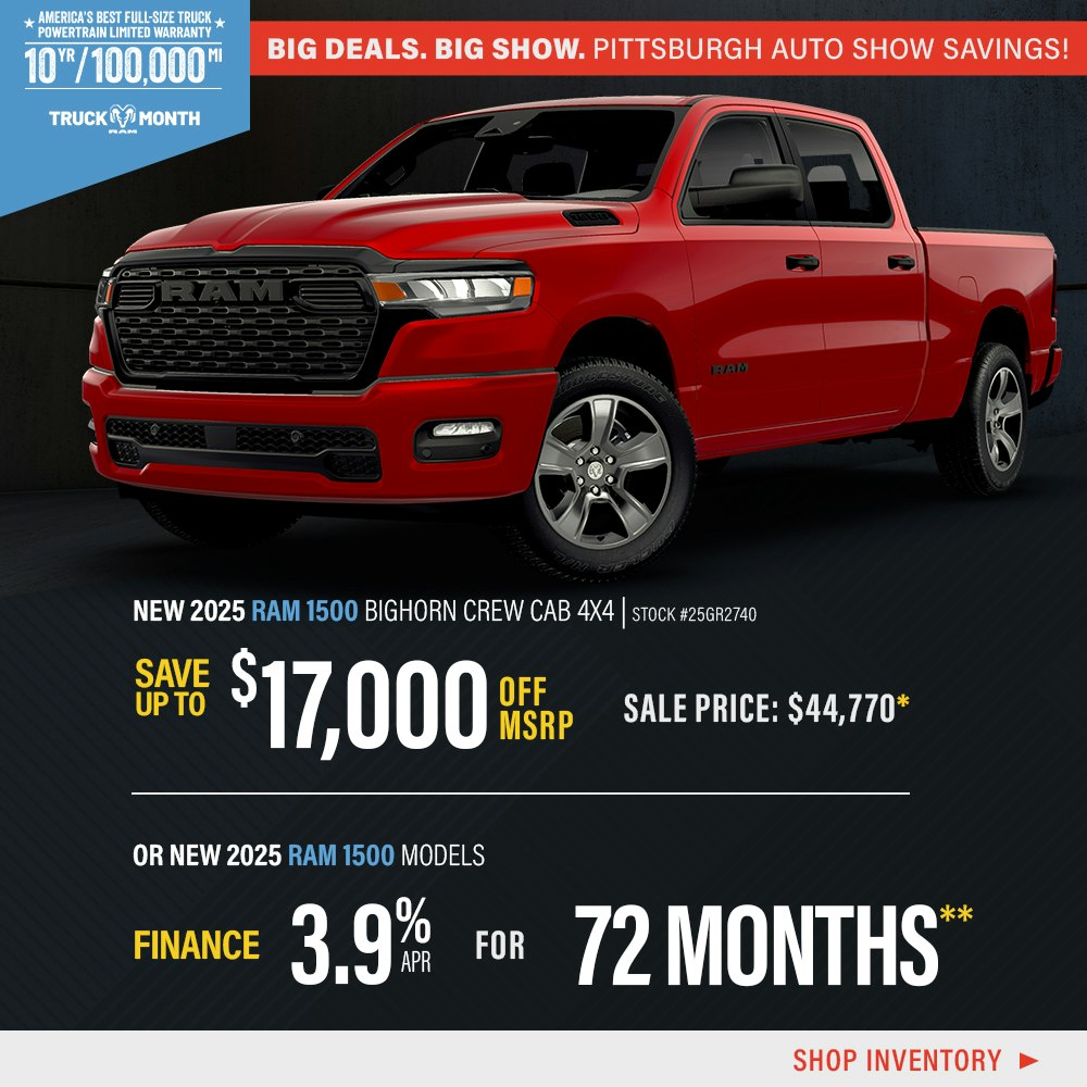 New 2025 Ram 1500 Bighorn Crew Cab 4X4