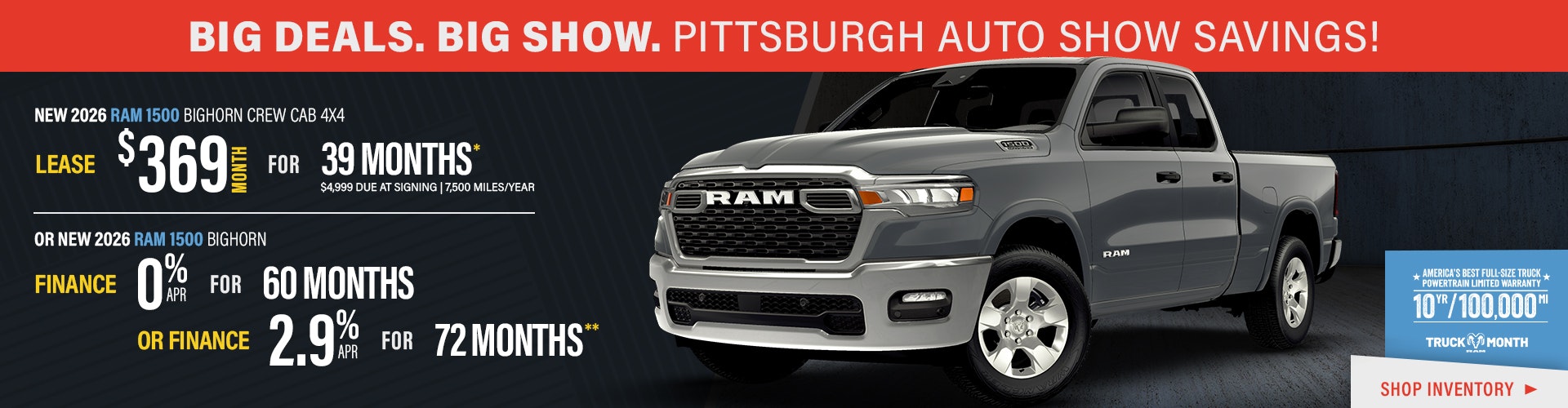 New 2026 Ram 1500 Bighorn Crew Cab 4X4 OR New 2026 Ram 1500 Bighorn