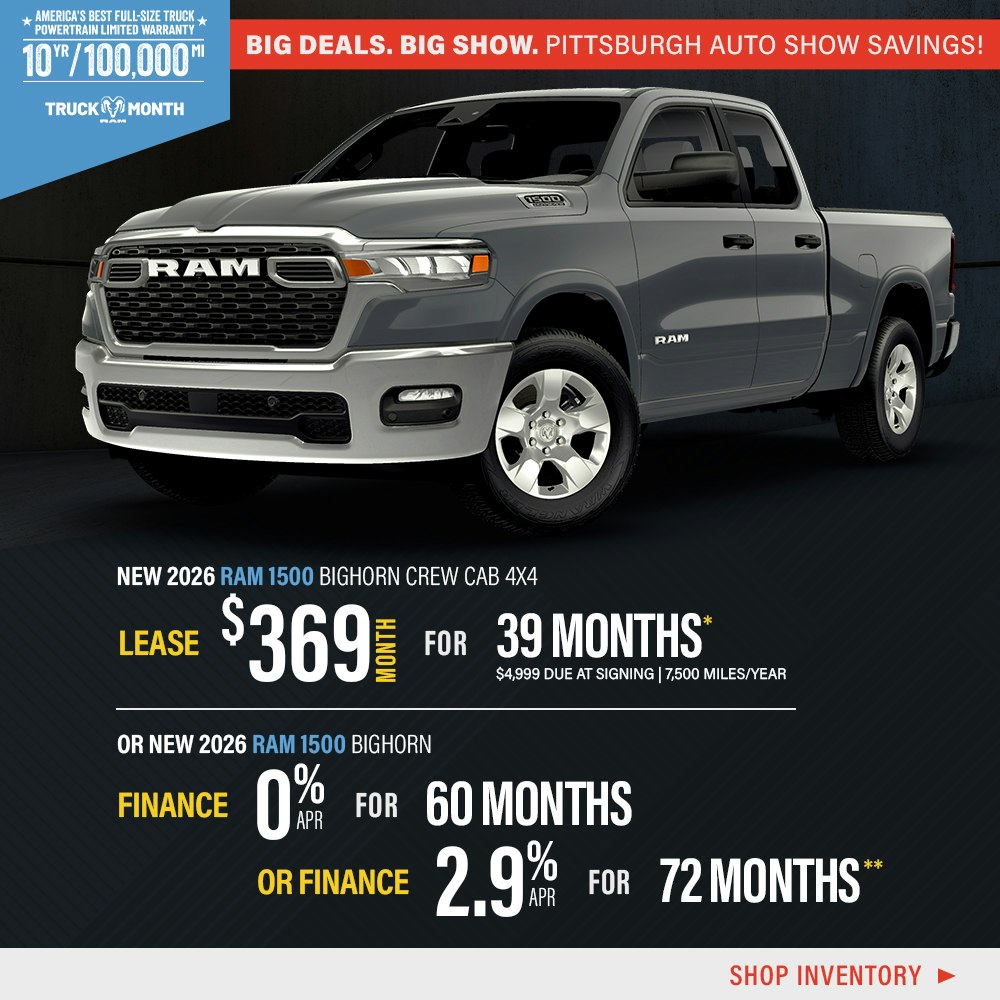 New 2026 Ram 1500 Bighorn Crew Cab 4X4 OR New 2026 Ram 1500 Bighorn