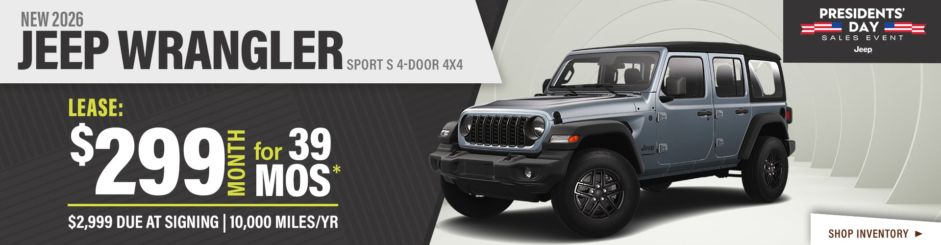 New 2026 Jeep Wrangler Sport S 4-Door 4X4