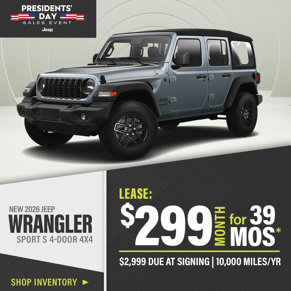 New 2026 Jeep Wrangler Sport S 4-Door 4X4