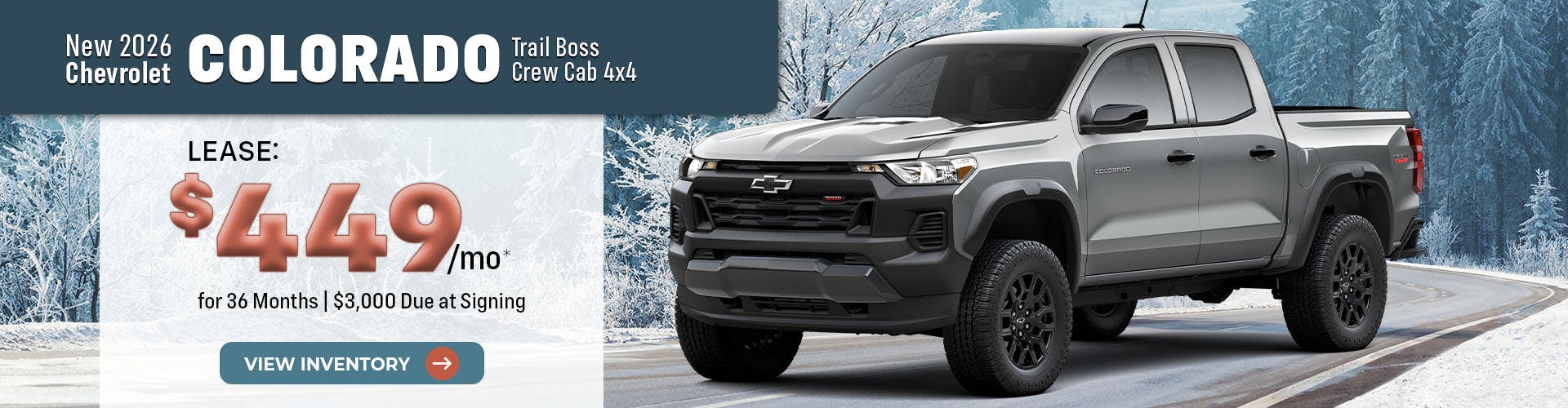 New 2026 Chevrolet Colorado Trail Boss Crew Cab 4X4