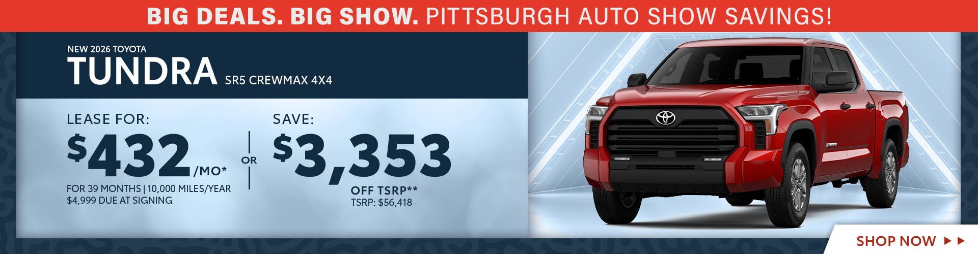 New 2026 Toyota Tundra SR5 CrewMax 4X4