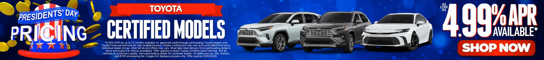 SAM – TOYOTA CERTIFIED MODELS | Warrenton Toyota