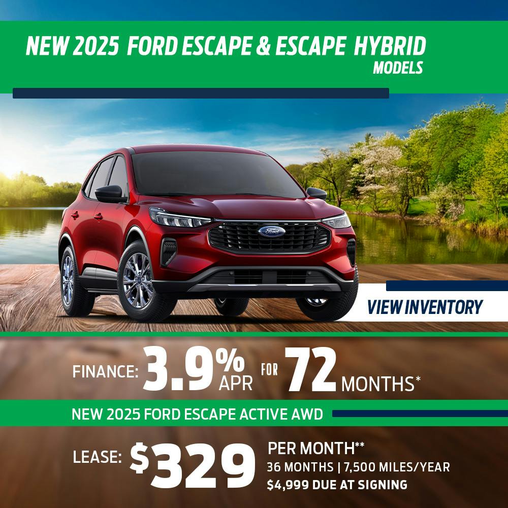 New 2025 Ford Escape and Escape Hybrid Models OR New 2025 Ford Escape Hybrid ST- Line Select AWD