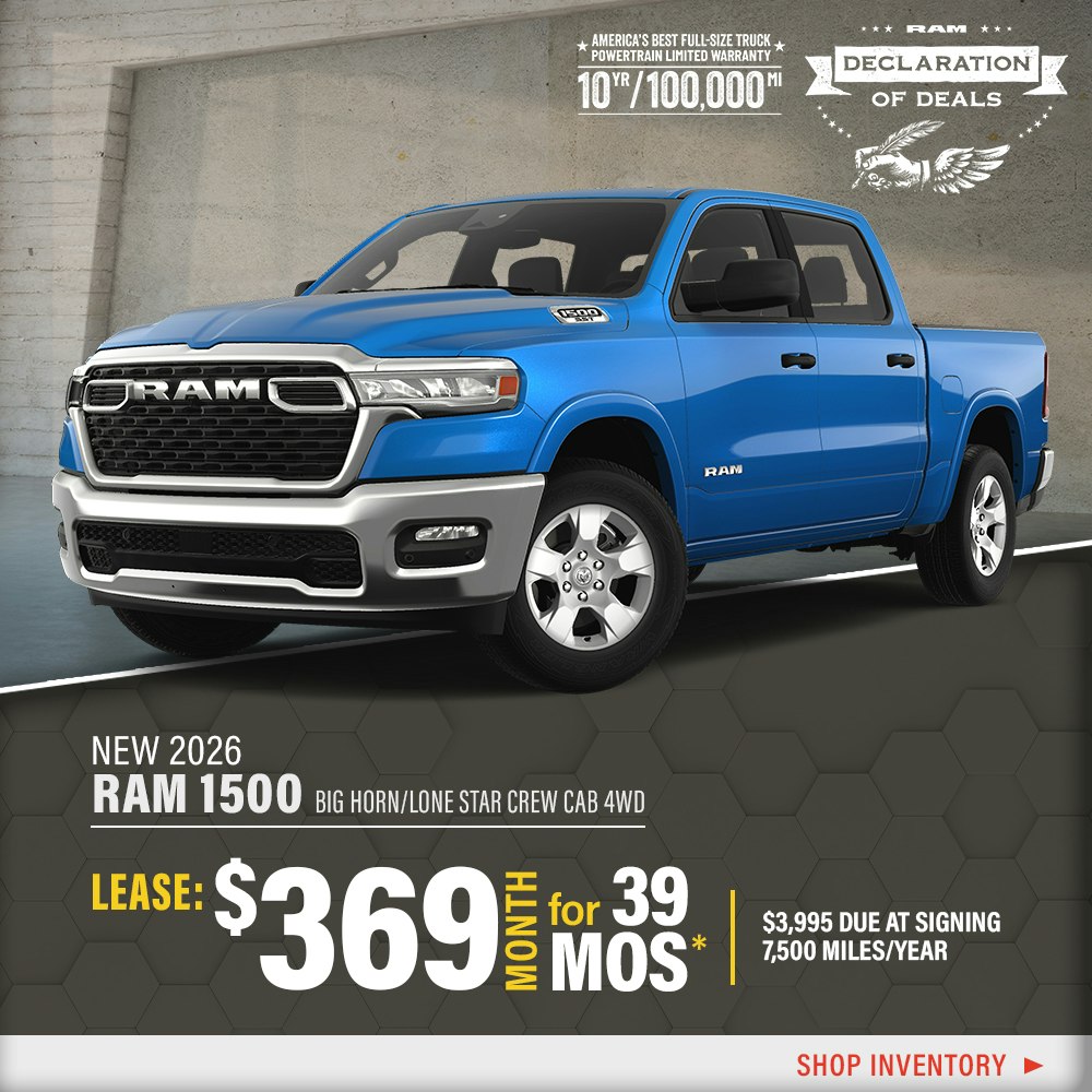 New 2026 RAM 1500 Big Horn/Lone Star Crew Cab 4WD