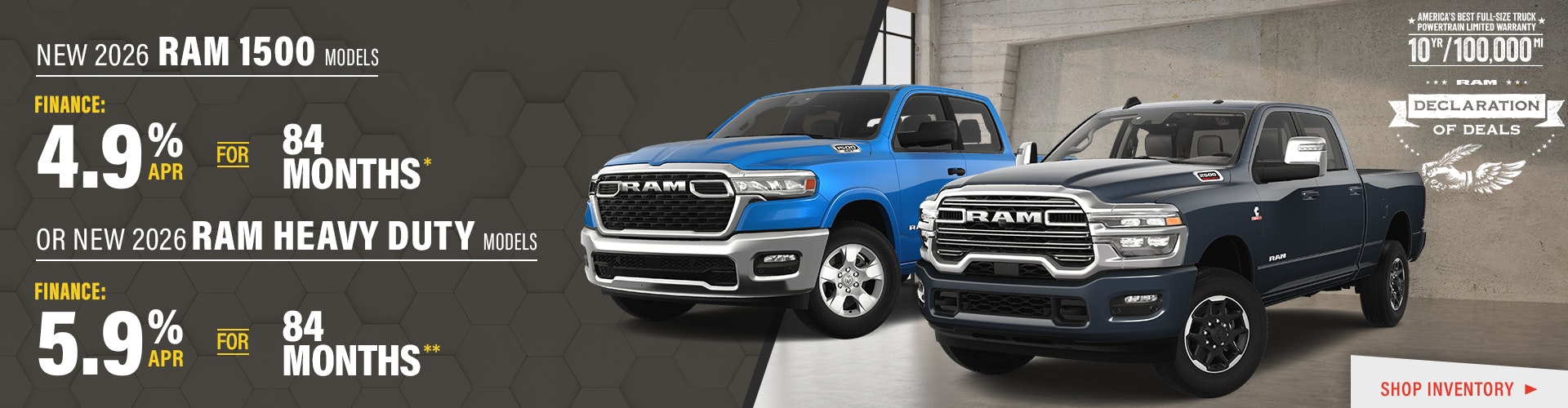 New 2026 Ram 1500 Models OR New 2026 Ram Heavy Duty Models