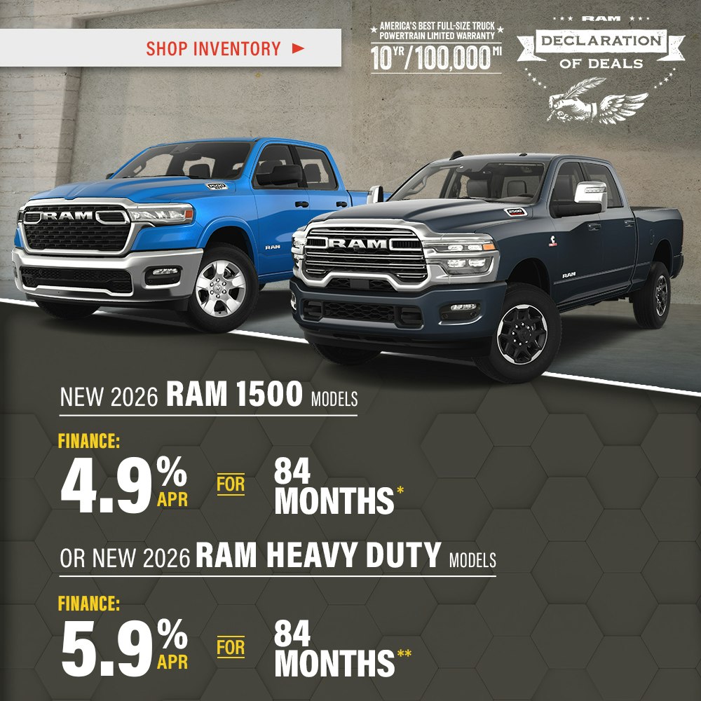 New 2026 Ram 1500 Models OR New 2026 Ram Heavy Duty Models