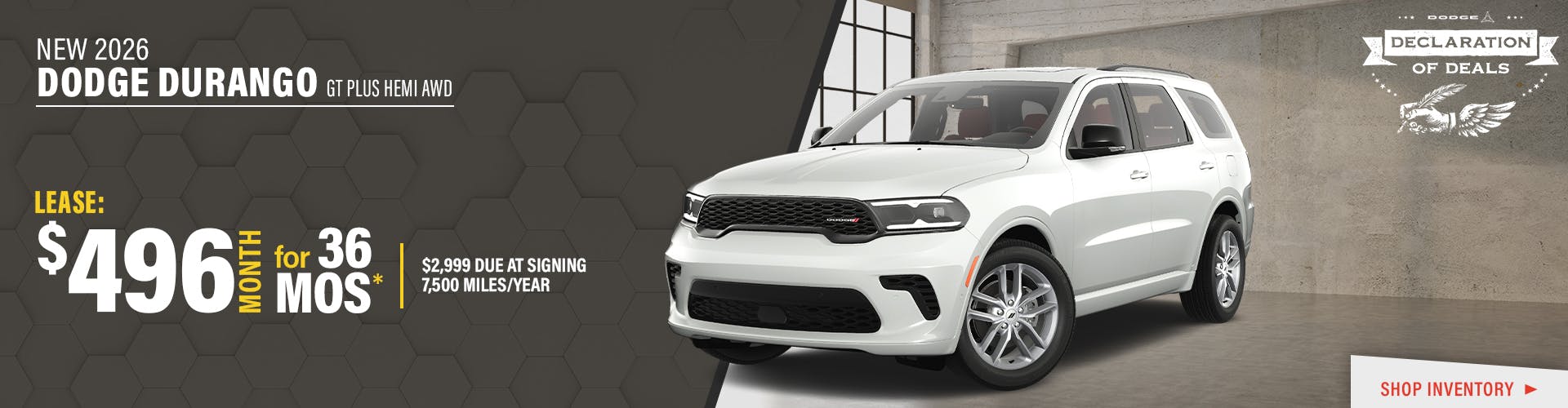 New 2026 Dodge Durango GT Plus Hemi AWD