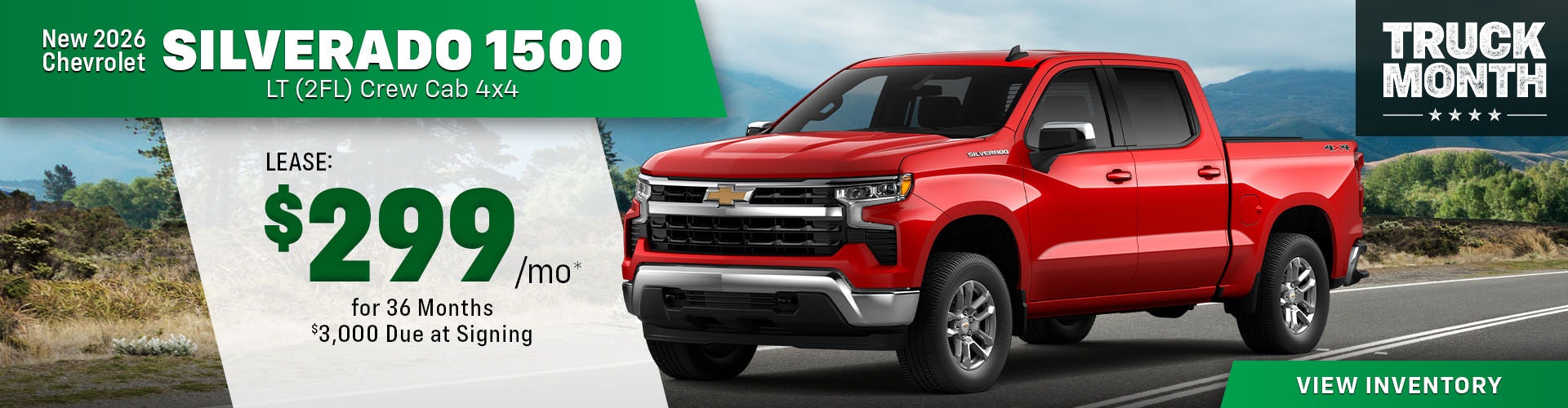 New 2026 Chevrolet Silverado 1500 LT (2FL) Crew Cab 4X4