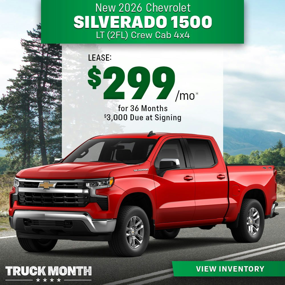New 2026 Chevrolet Silverado 1500 LT (2FL) Crew Cab 4X4
