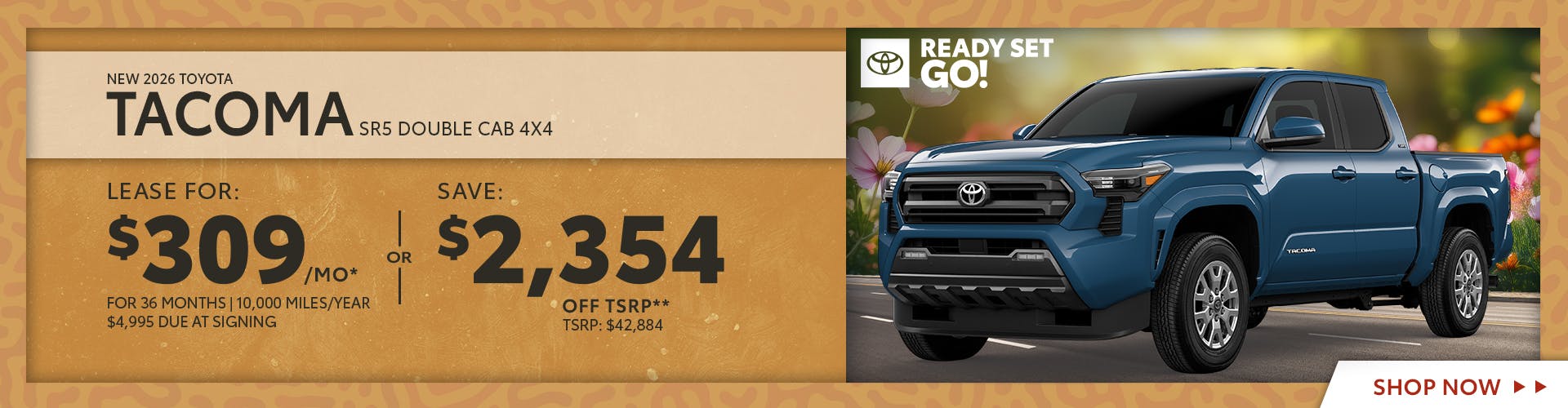 New 2026 Toyota Tacoma SR5 Double Cab 4X4