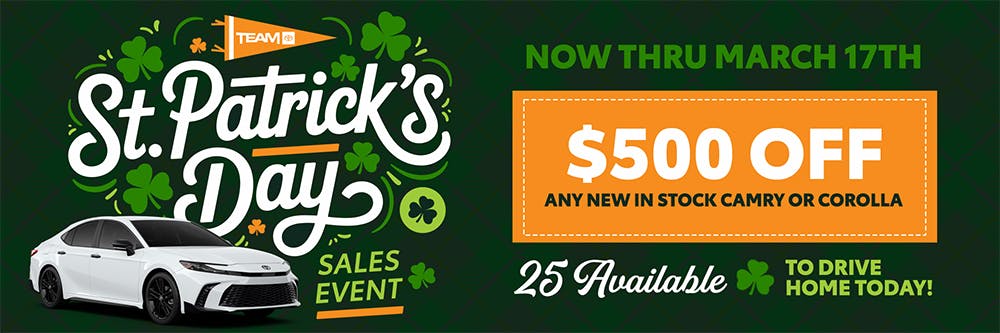St. Patricks Day Offers | Team Toyota of Princeton