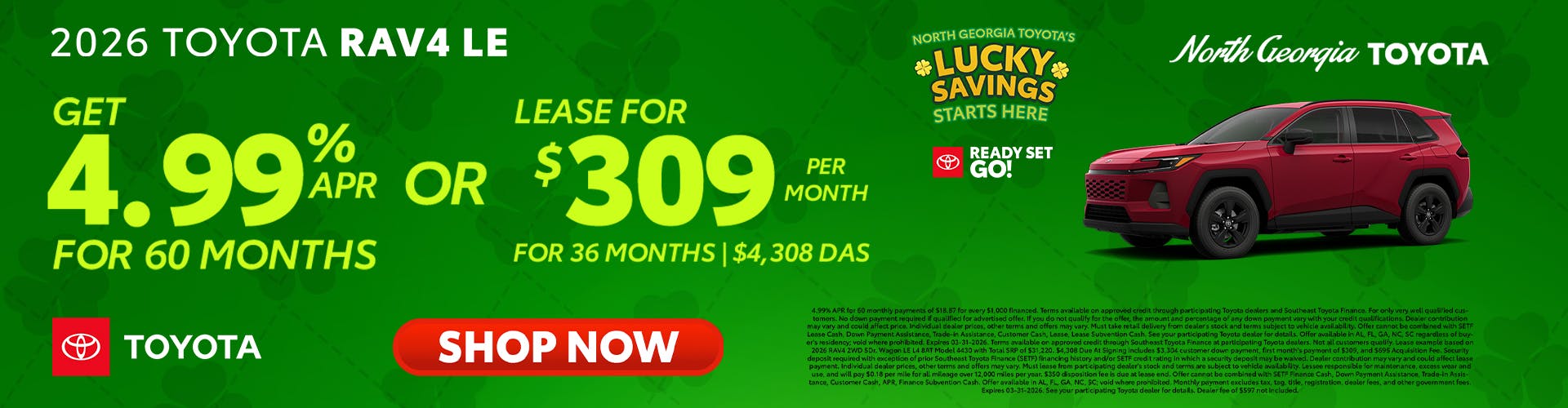 Toyota RAV4 Special Offer