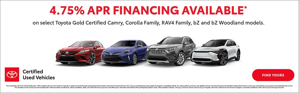 4.75% APR CPO | Greentree Toyota