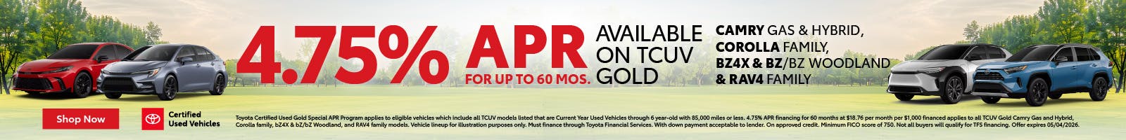 4.75% APR for up to 60 mo | Priority Toyota Springfield