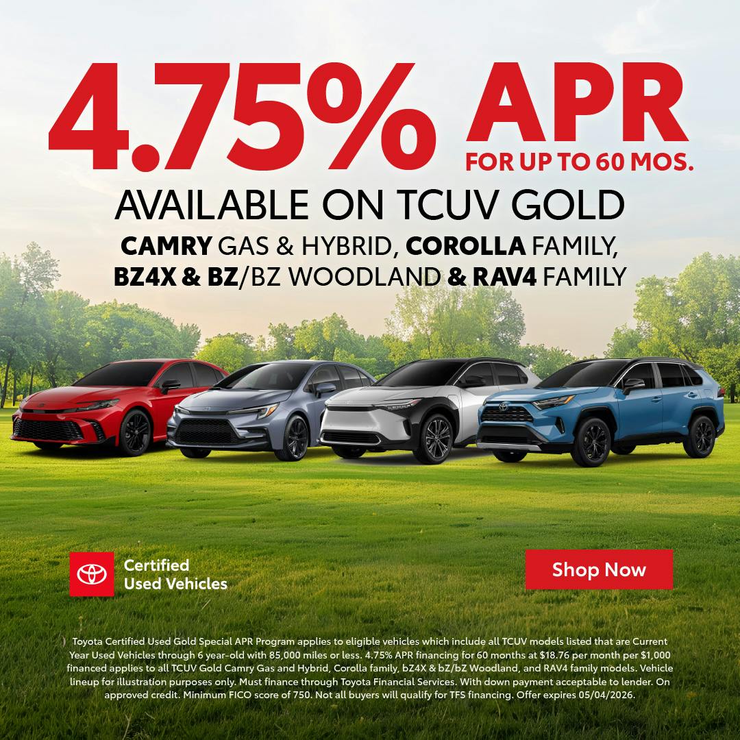 4.75% APR for up to 60 mo