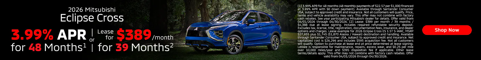 April 2026 Eclipse Cross | Diehl Mitsubishi