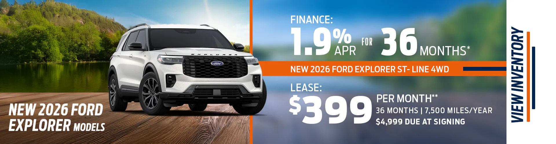 New 2026 Ford Explorer Models OR New 2026 Ford Explorer ST- Line 4WD