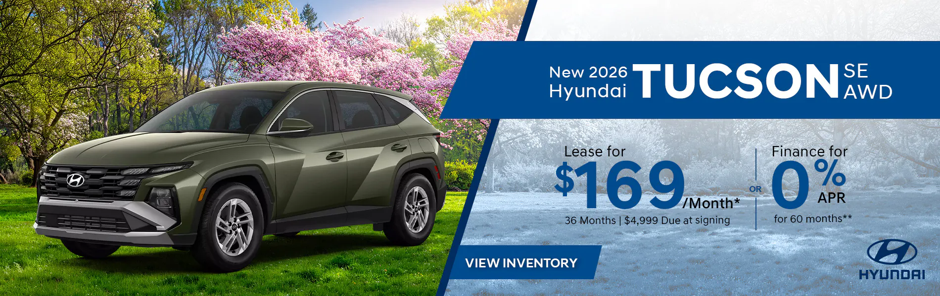 New 2026 Tucson SE Lease for $169