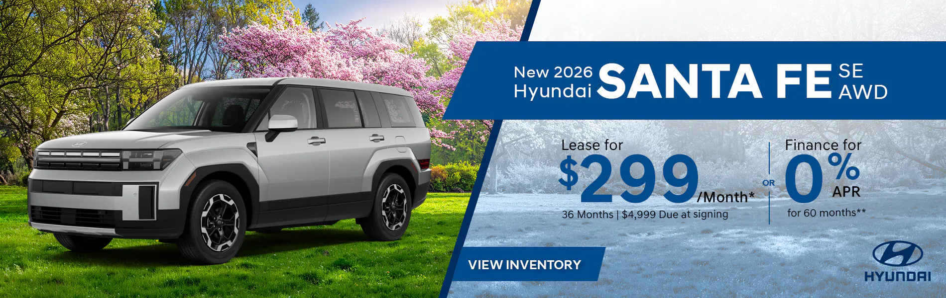 2026 Santa Fe Lease for $299