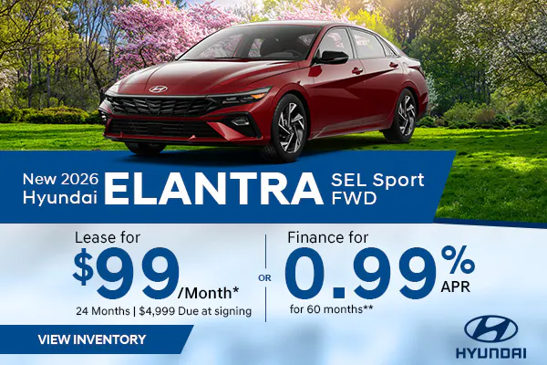 2026 Elantra Lease for $99
