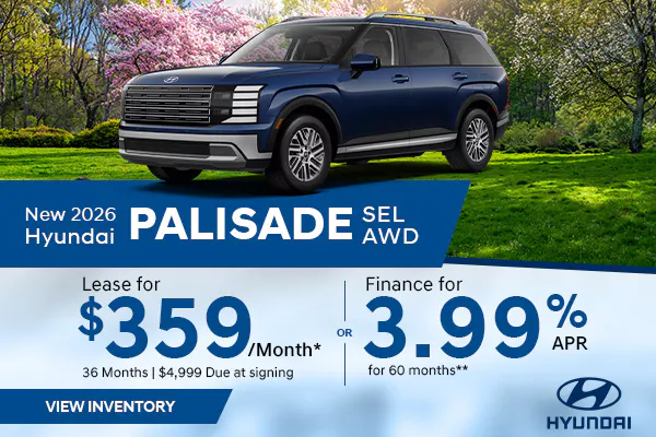 2026 Palisade Lease for $359