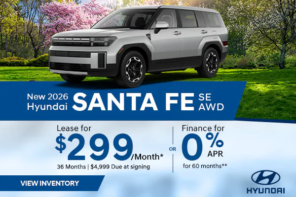 2026 Santa Fe Lease for $299
