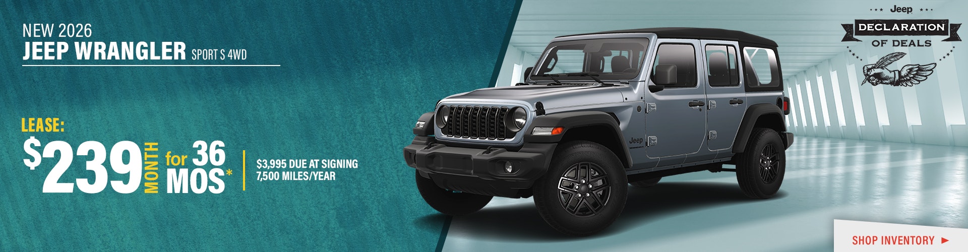 New 2026 Jeep Wrangler Sport S 4WD