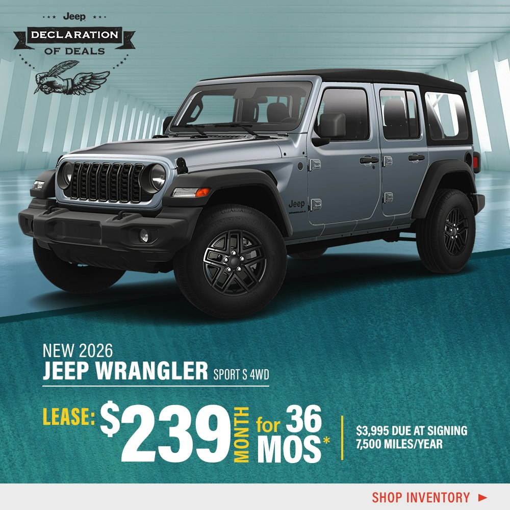 New 2026 Jeep Wrangler Sport S 4WD