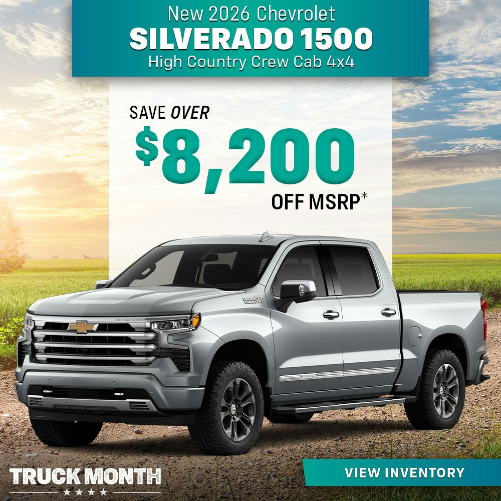 New 2026 Chevrolet Silverado 1500 High Country Crew Cab 4X4