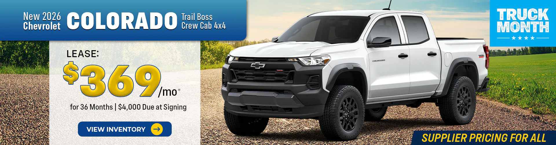 New 2026 Chevrolet Colorado Trail Boss Crew Cab 4X4