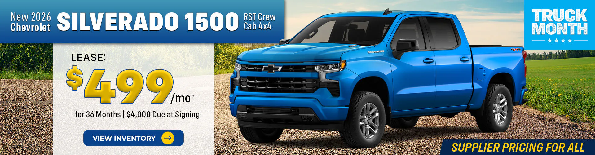 New 2026 Chevrolet Silverado 1500 RST Crew Cab 4X4