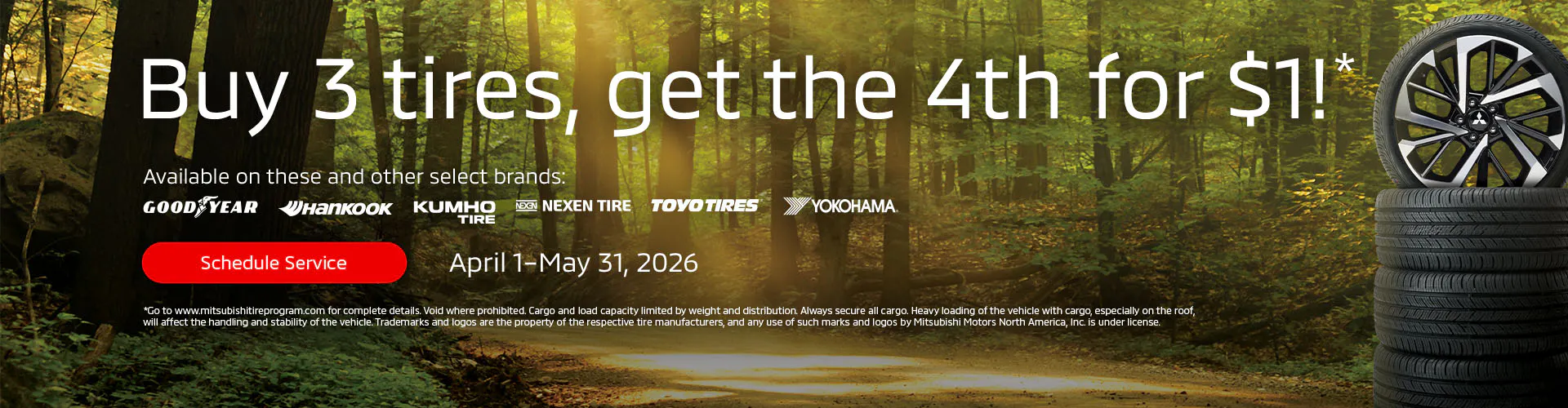 Buy 3 Tires get 4th for $1