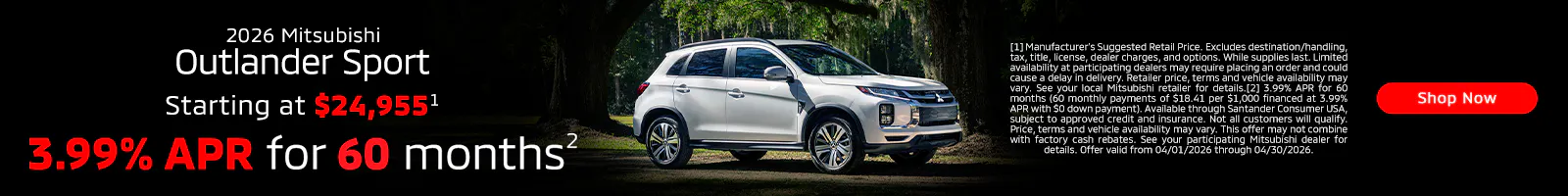 April 2026 Outlander Sport | Diehl Mitsubishi