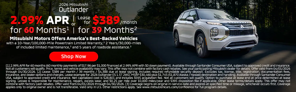 April 2026 Outlander | Diehl Mitsubishi