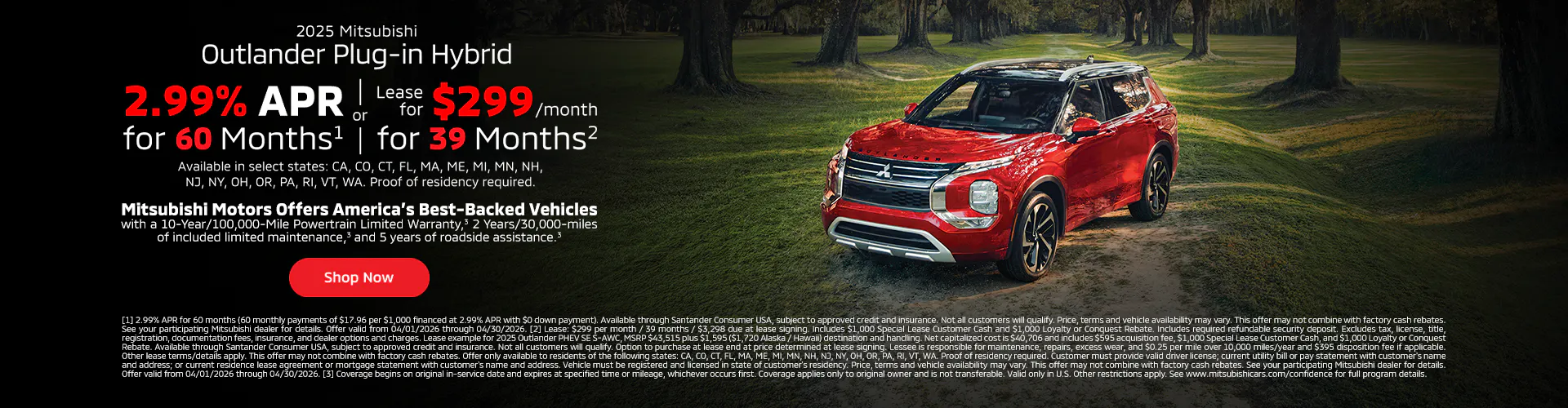 April 2026 Outlander Plug-in Hybrid