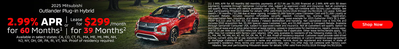 April 2026 Outlander Plug-in Hybrid | Diehl Mitsubishi