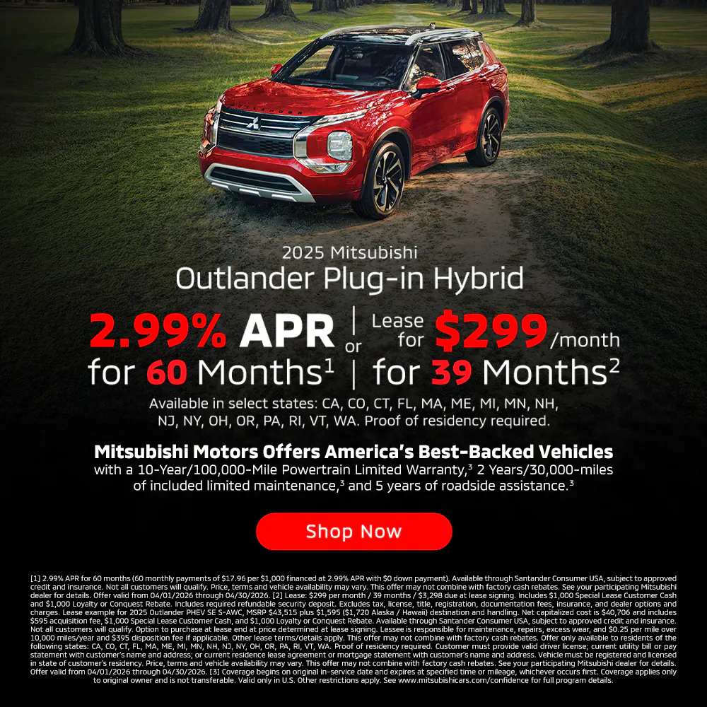 April 2026 Outlander Plug-in Hybrid