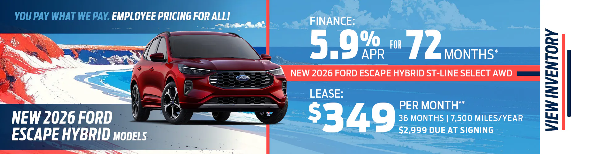 New 2026 Ford Escape Hybrid Models