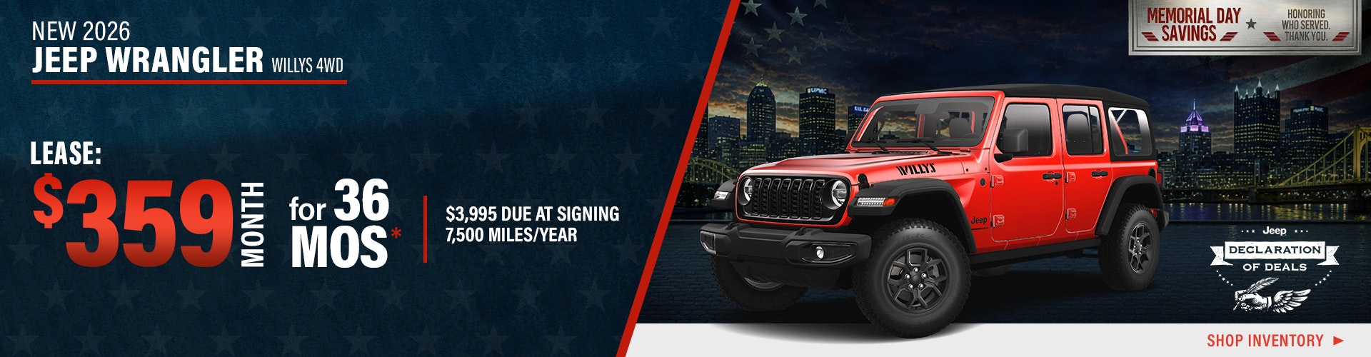 New 2026 Jeep Wrangler Willys 4WD