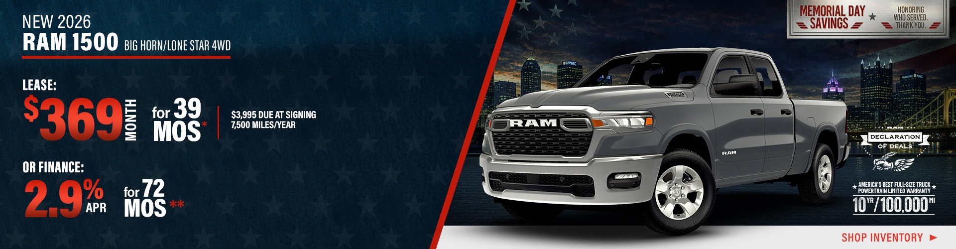 New 2026 RAM 1500Big Horn/Lone Star 4WD